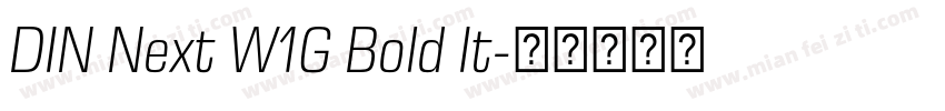 DIN Next W1G Bold It字体转换